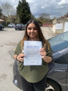 Thank  you so so much.<br />
I cannot believe after not driving for so long due to covid, just 10 lessons More & I passed. <br />
Thank you so much Samir. <br />
Couldn´t have done it without you.